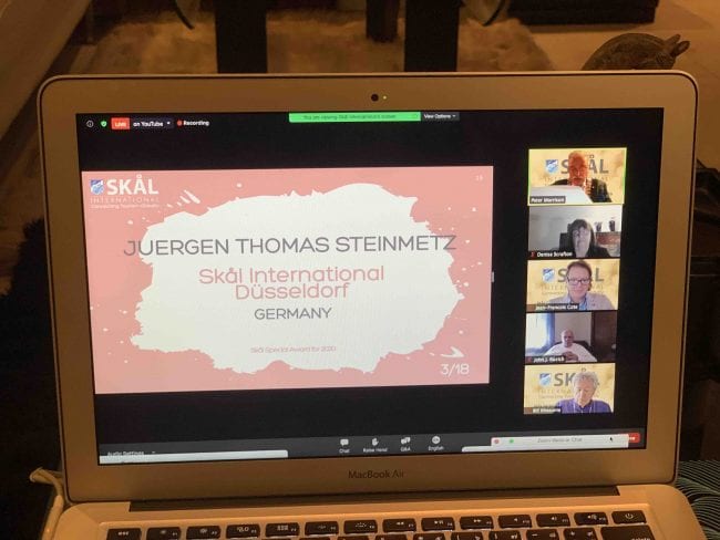 eTN Publisher Juergen Steinmetz receives SKAL International Presidents Award
