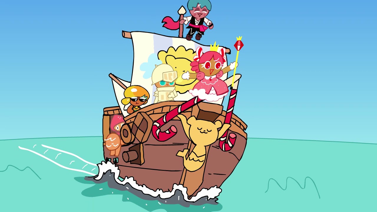 Mango, Princess and Knight Cookie travel to the Tropical Soda Islands