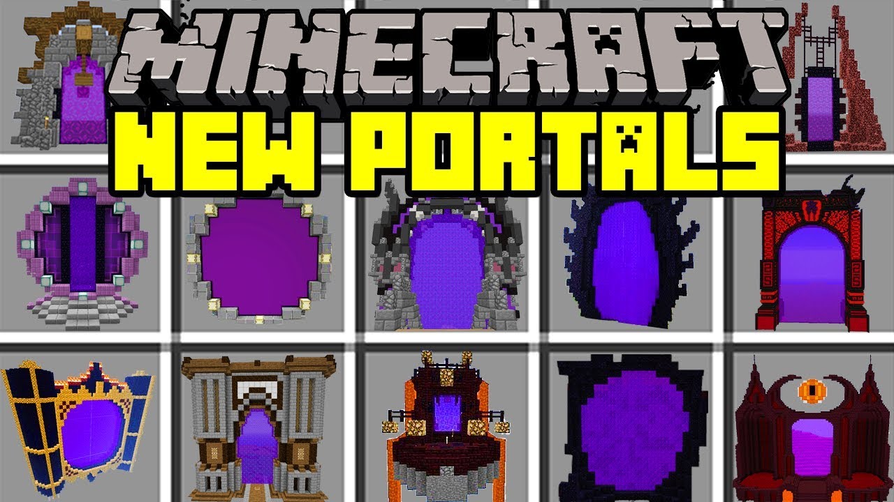 Minecraft NEW PORTALS MOD! | BUILD AND TRAVEL TO DIMENSIONS, & MORE! | Modded Mini-Game
