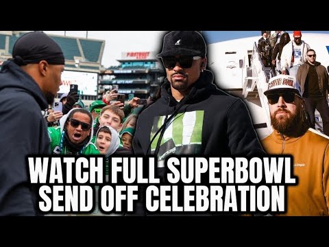 Watch Chiefs & Eagles Travel to New Orleans for Superbowl 59 (Philadelphia Eagles Send off rally)